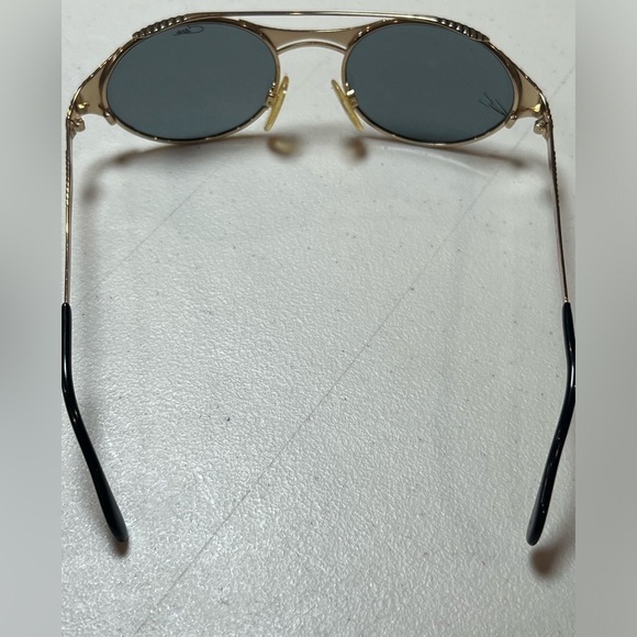 CAZAL Vintage Retro Made in Germany Gold Schwartz Oval Sunglasses Unisex main image 11